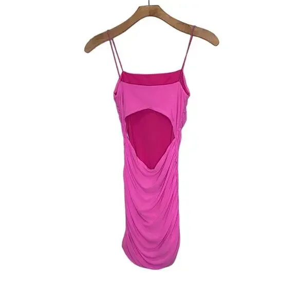 Princess Polly Holloway Wishes cutout pink mesh lined Dress size 6 - Picture 8 of 9